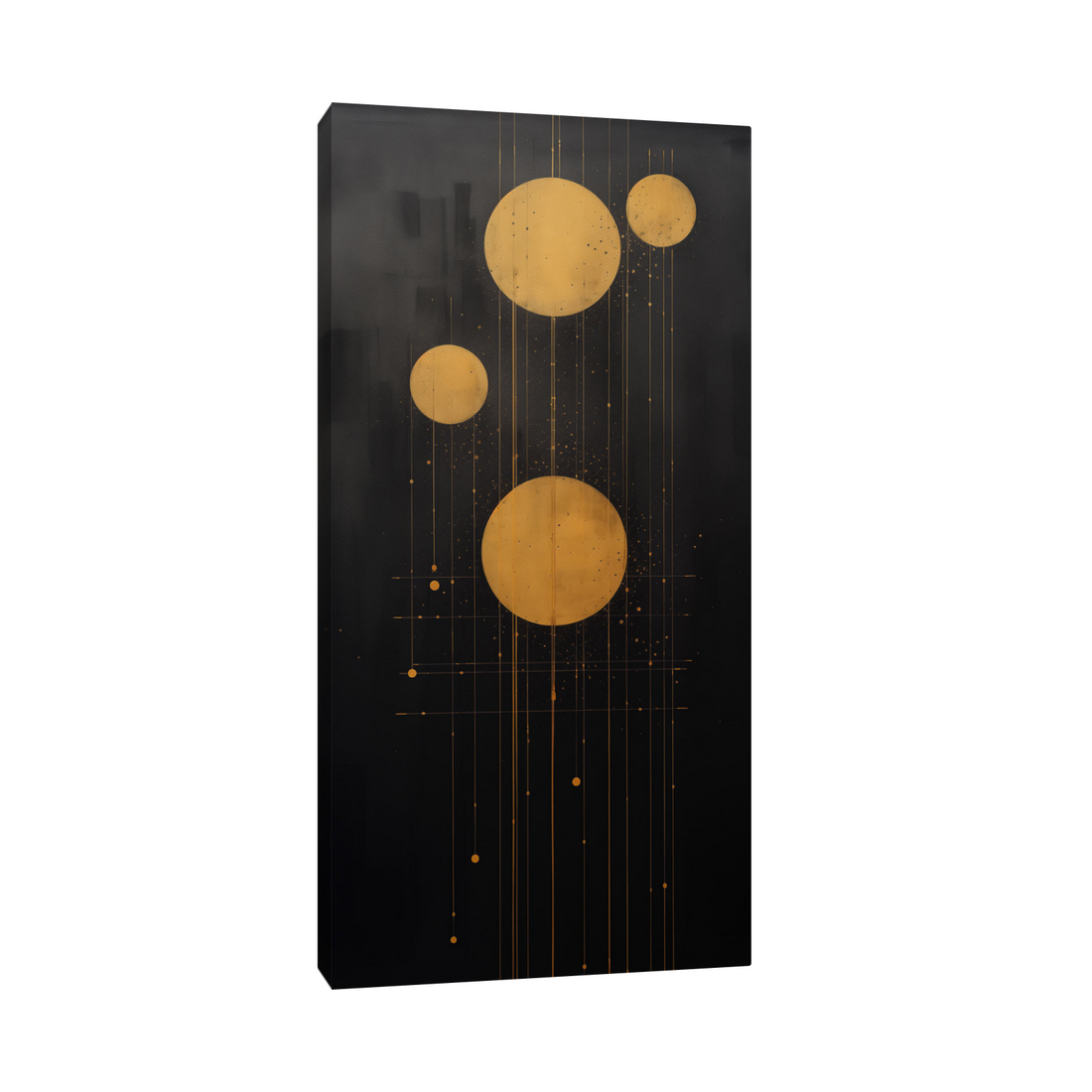 Umetnička slika ​Zlatni krugovi III na platnu - NS Canvas Shop