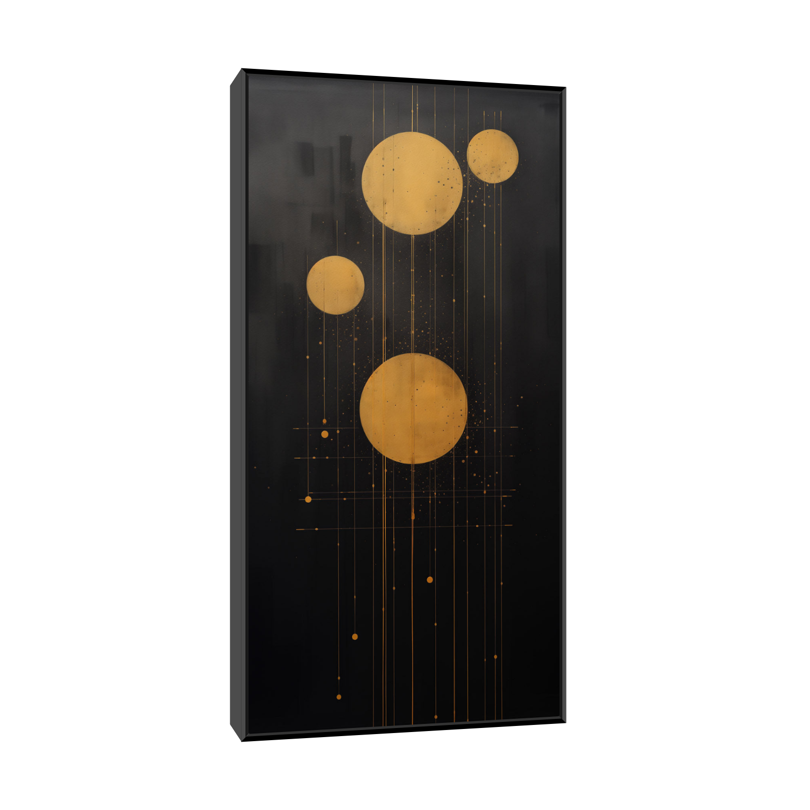 Umetnička slika ​Zlatni krugovi III na platnu - NS Canvas Shop