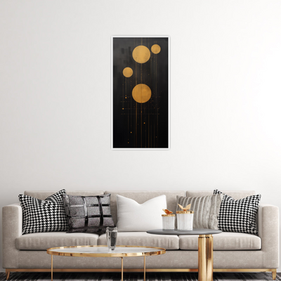 Umetnička slika ​Zlatni krugovi III na platnu - NS Canvas Shop
