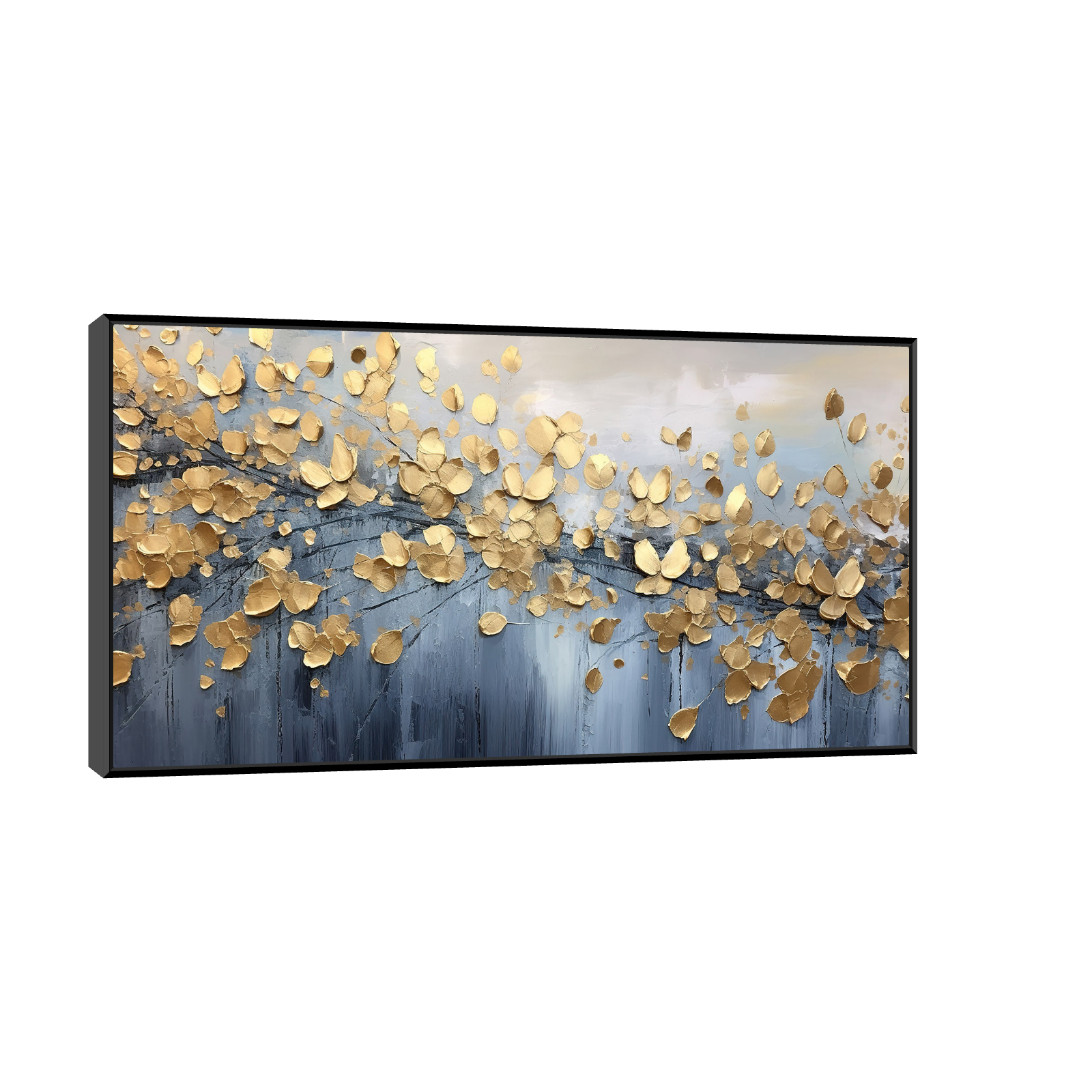 Umetnička slika ​Zlatni listovi na platnu - NS Canvas Shop