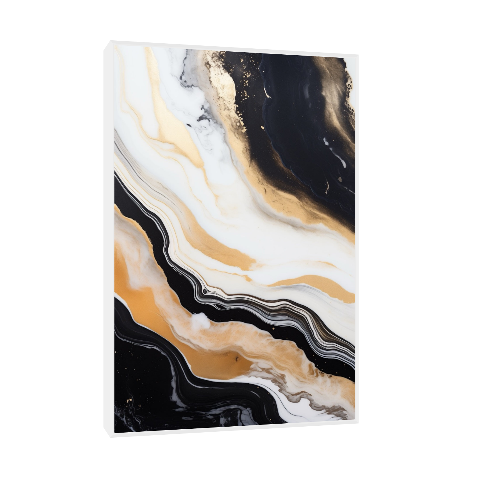 Umetnička slika ​Zlatni talasi 2 na platnu - NS Canvas Shop