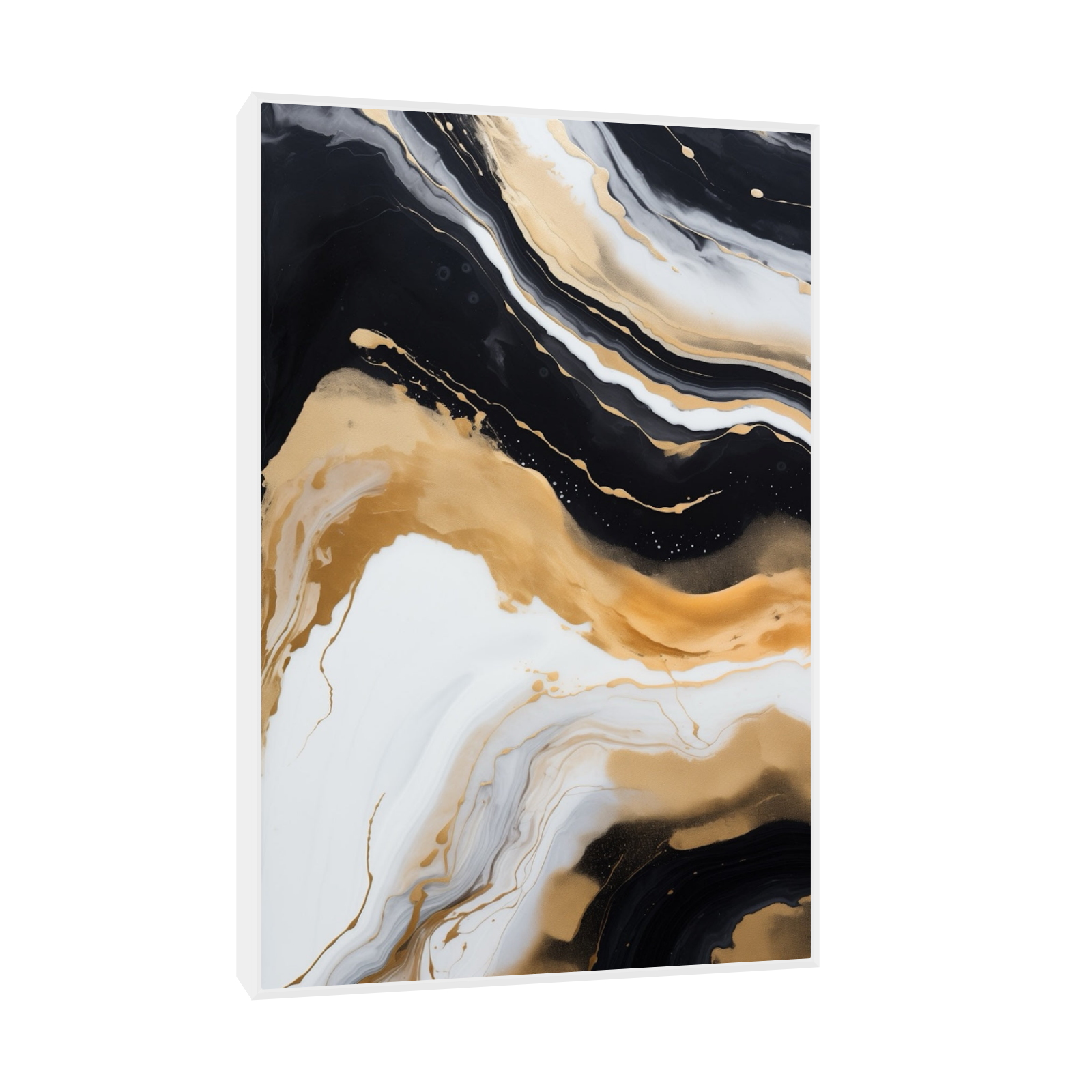 Umetnička slika ​Zlatni talasi 3 na platnu - NS Canvas Shop