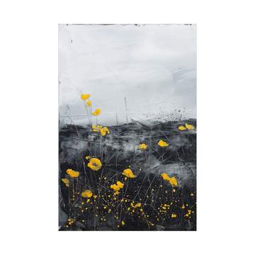 Umetnička slika ​Žuti cvetovi na platnu - NS Canvas Shop