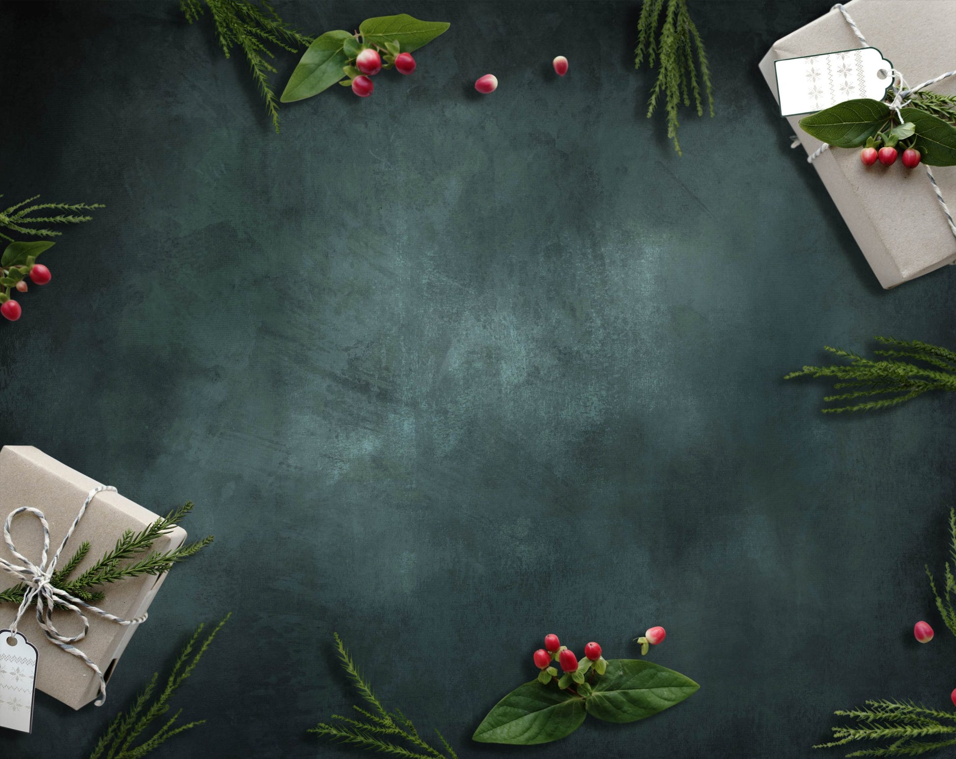 Umetnička slika ​Christmas Green Velvet backdrop na platnu - NS Canvas Shop